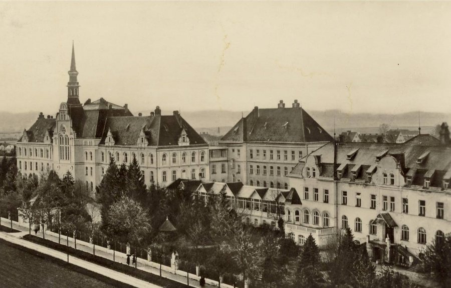 Altes Foto vom Welser Krankenhaus
