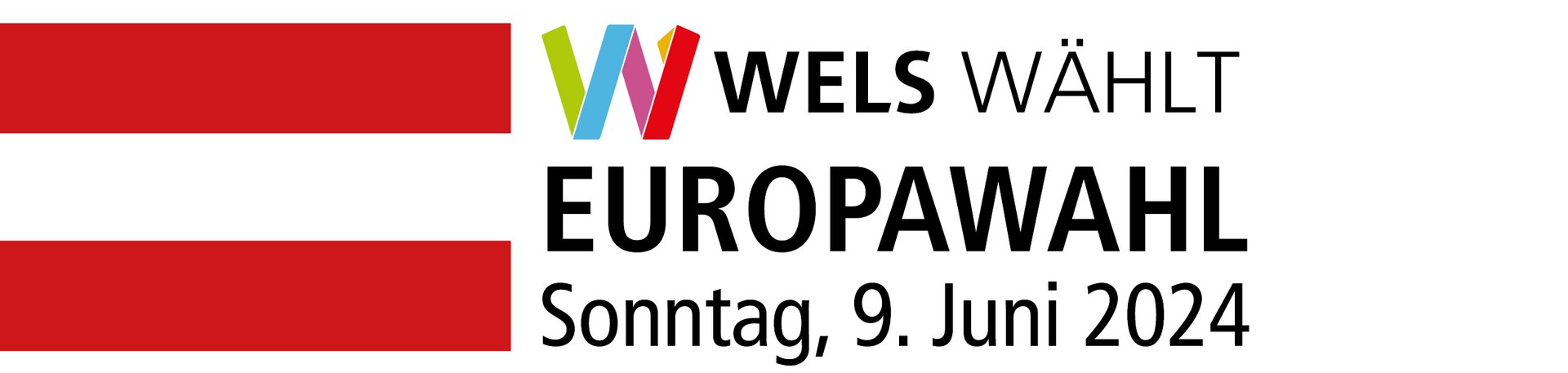 Banner zur Europawahl am Sonntag, 9. Juni 2024