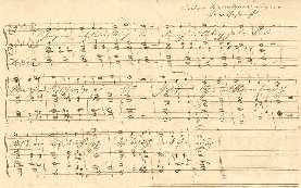 Passionslied für Andachten "In jener letzten der Nächte", o.D. (vermutlich 1848), Handschrift von Anton Bruckner, im StAW (Druck: WAB 17)