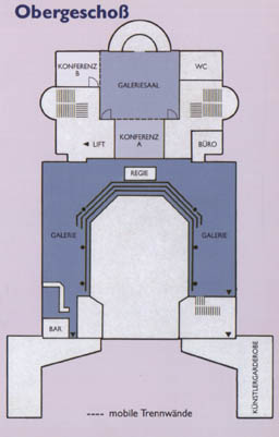 Plan Stadthalle Obergeschoss