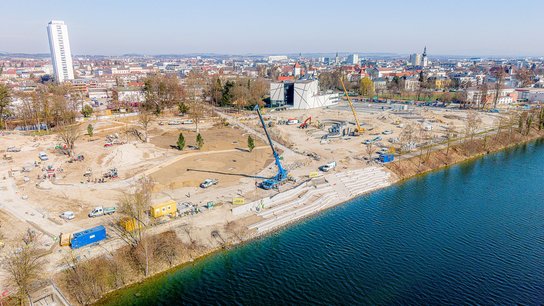 Baufortschritt Volksgarten April 2026