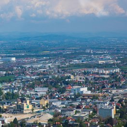 Wels von oben - Blick in die Pernau