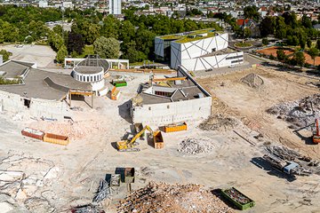 PK Spatenstich Volksgarten Baustelle Abriss
