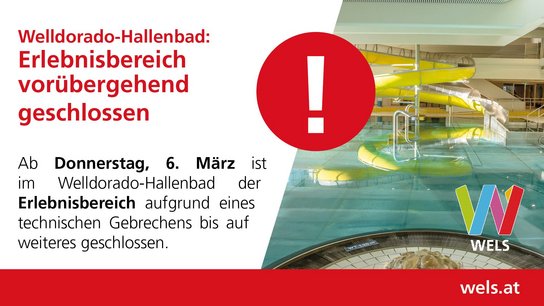 Sujet Sperre Welldorado Erlebnisvbereich