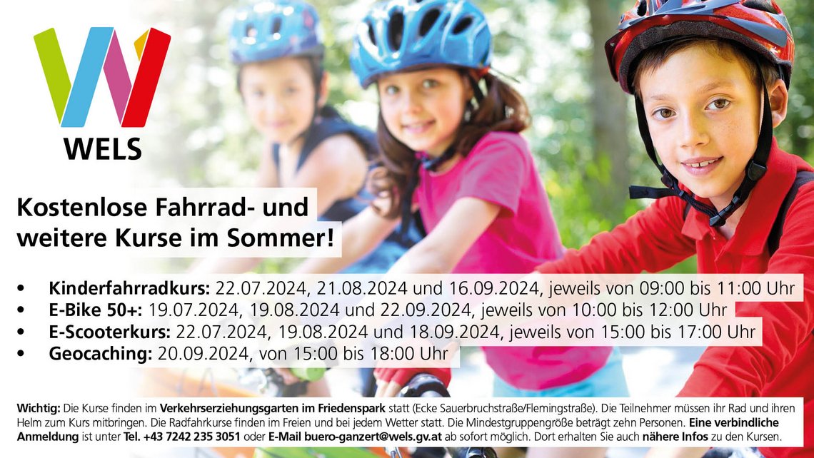 Infoscreen Fahrradkurse