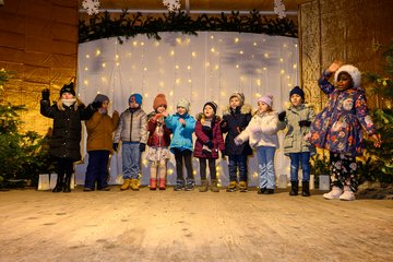 Kindergarten Negrellistraße Aufführung Weihnachtswelt