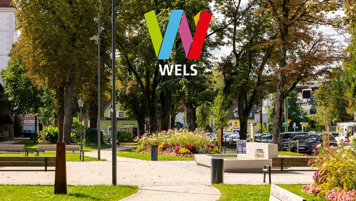 Welser Park mit Logo