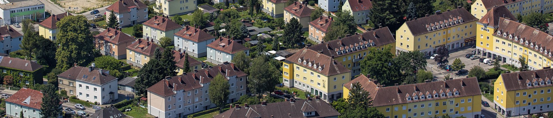 Luftbild auf die Vogelweide - Blick Richtung Vogelweiderplatz