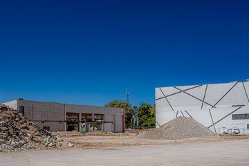 PK Spatenstich Volksgarten Baustelle Abriss