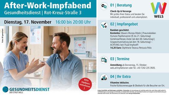 Sujet Impfabend Gesundheitsdienst