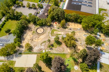Welldorado Freibad Motorikarena Baustelle
