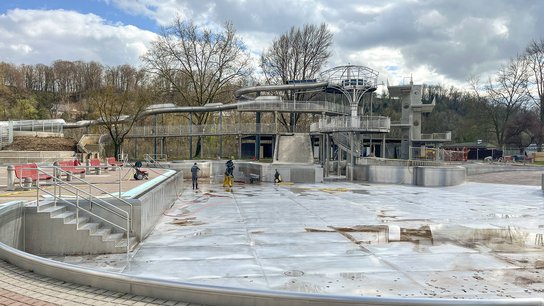 Vorbereitung Freibad Eröffnung