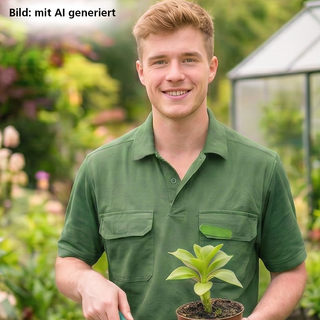 Facharbeiterin Gartenbau Lehrling bei der Arbeit