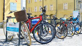 Foto Fahrradbügel am Stadtplatz Wels