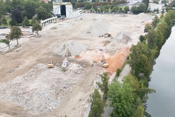 Abrissarbeiten Volksgarten