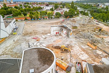 PK Spatenstich Volksgarten Baustelle Abriss