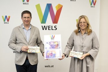 800 Jahre Wels Null-Euro-Schein Rabl Raggl