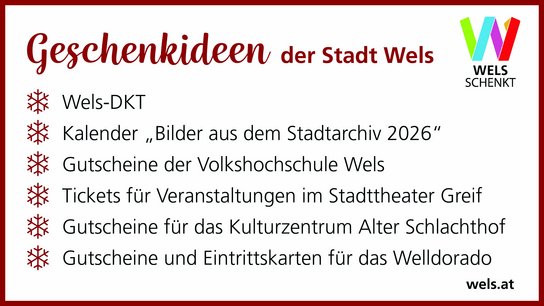 Sujet Weihnachtsgeschenke Stadt 2025