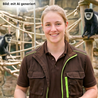 Tierpfleger Lehrling bei der Arbeit