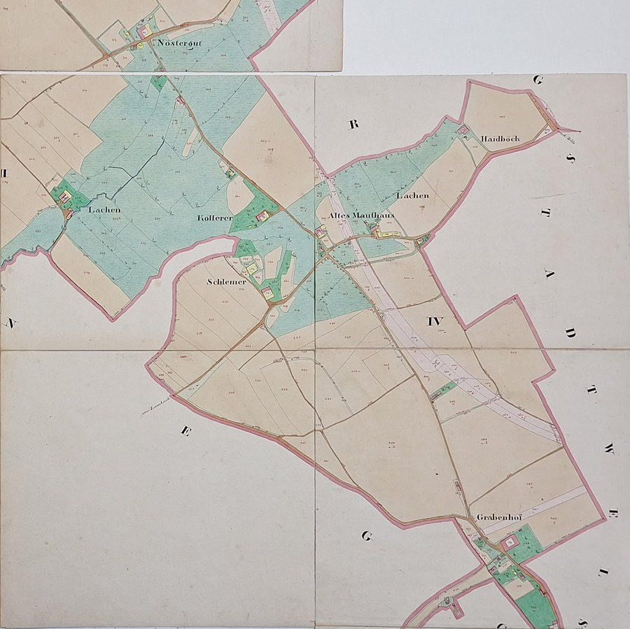 Karte der Katastralgemeinde Eisenfeld (heute Laahen)