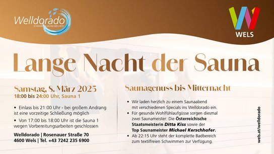 Lange Nacht der Sauna Infoscreen