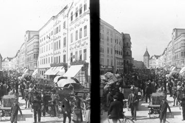 Kaiser-Panorama Wels Stadtplatz um 1905