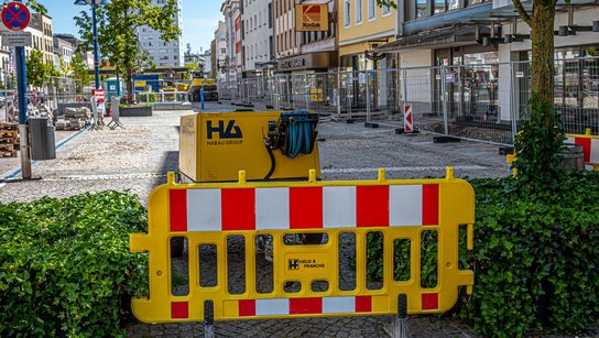Kaiser Josef Platz Mitte West Baustelle Juni 2026