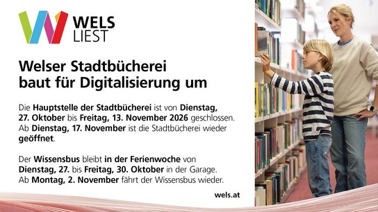 Sujet Umbaupause Stadtbücherei