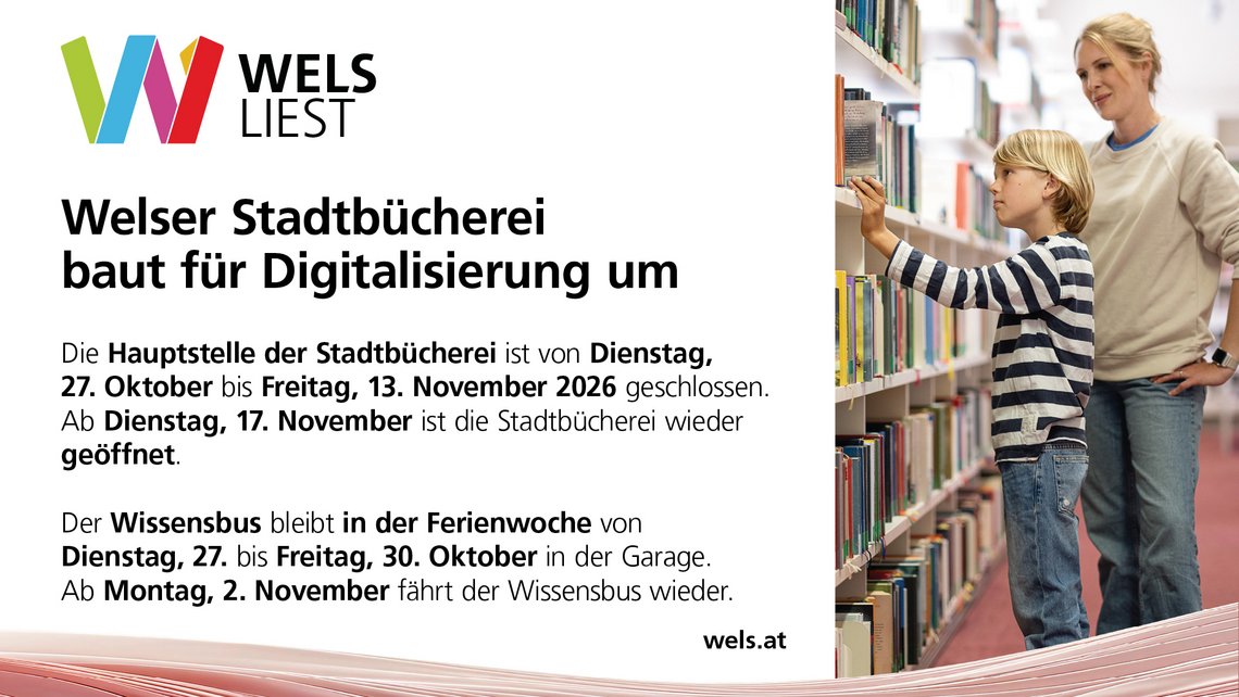 Sujet Umbaupause Stadtbücherei