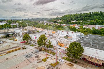 PK Spatenstich Volksgarten Baustelle Abriss