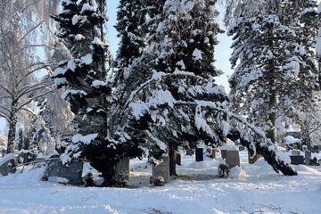 Schnee Friedhof