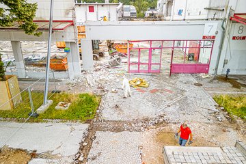 PK Spatenstich Volksgarten Baustelle Abriss