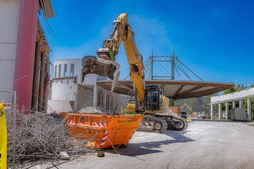 PK Spatenstich Volksgarten Baustelle Abriss