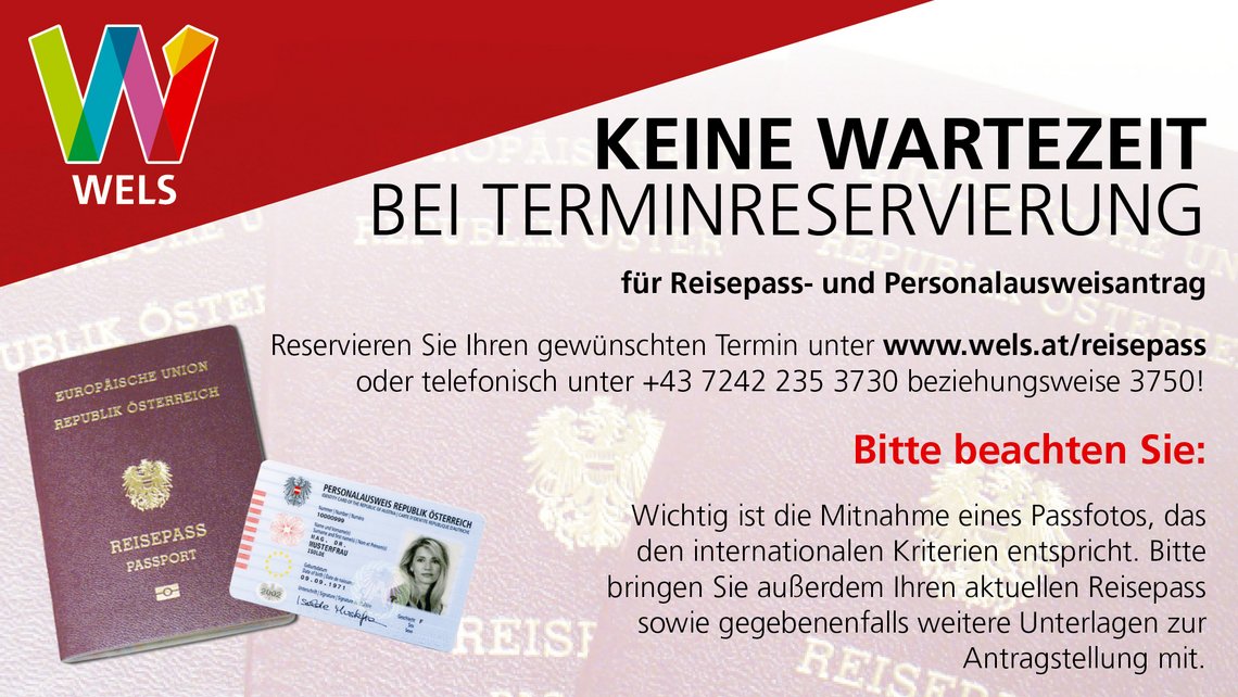 Terminreservierung Reisepass