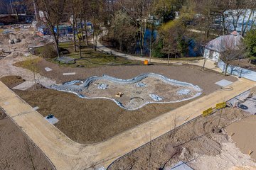 Baufortschritt Volksgarten April 2026