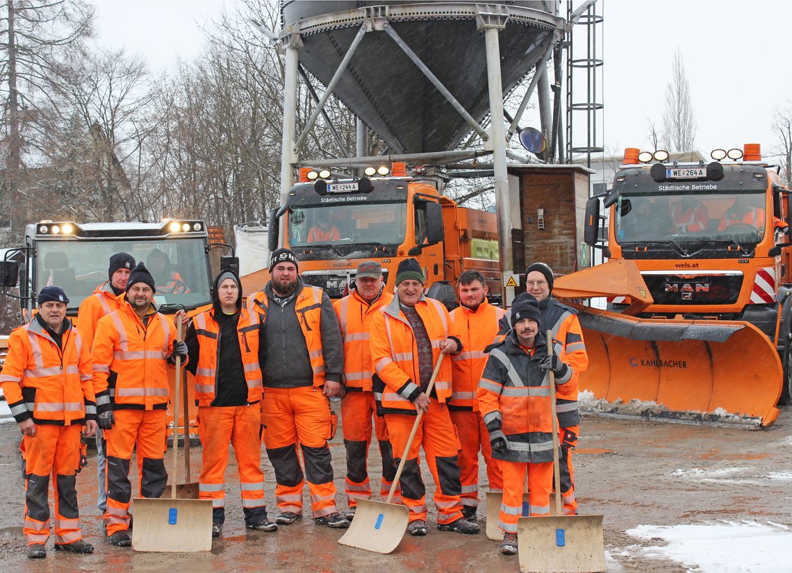 Winterdienst - Schneeschaufler - Grppenbild