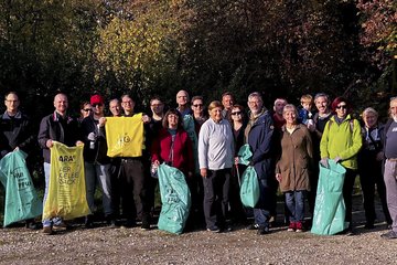 Rammerstorfer Geocacher Abfallsammeln Freizeitanlage