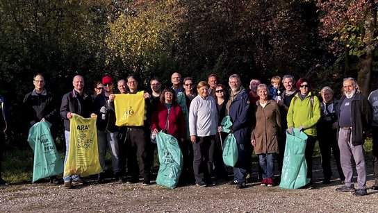 Rammerstorfer Geocacher Abfallsammeln Freizeitanlage